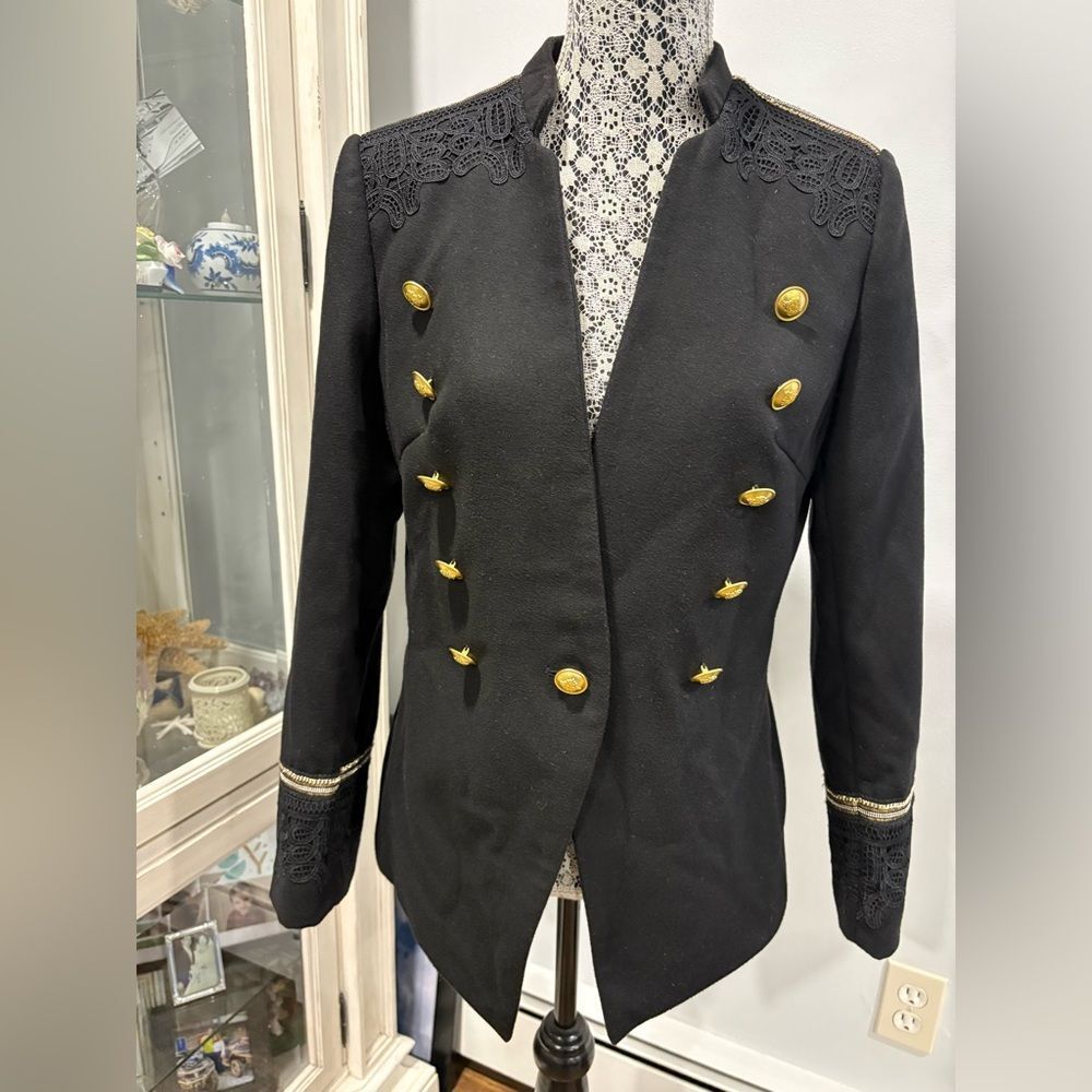 Romeo & Juliet Couture Black Blazer with Gold Buttons - Picture 13 of 14